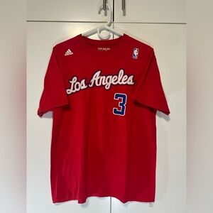 Chris Paul #3 Los Angeles Clippers NBA Adidas Red Jersey Style T-Shirt Men’s L